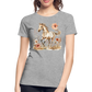 Flower Horse 6 - Frauen Premium Bio T-Shirt - Grau meliert