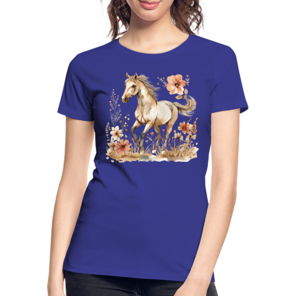 Flower Horse 6 - Frauen Premium Bio T-Shirt - Königsblau