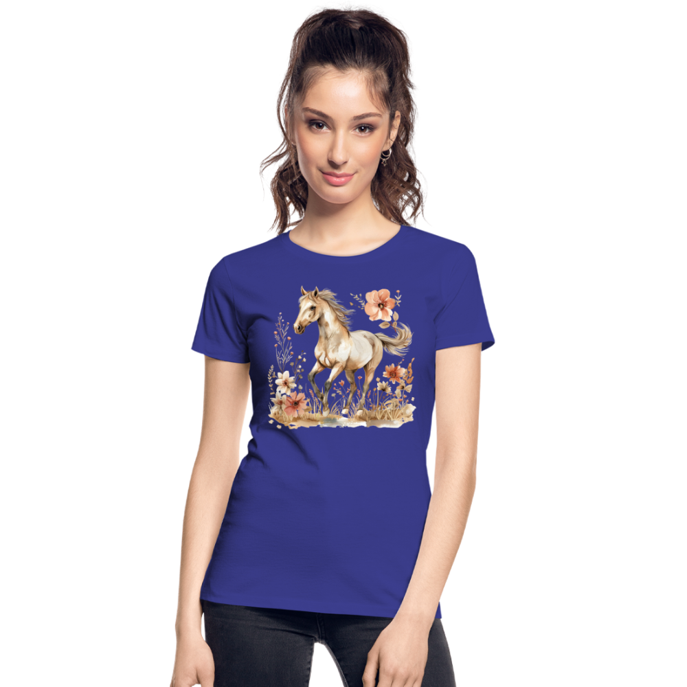 Flower Horse 6 - Frauen Premium Bio T-Shirt - Königsblau