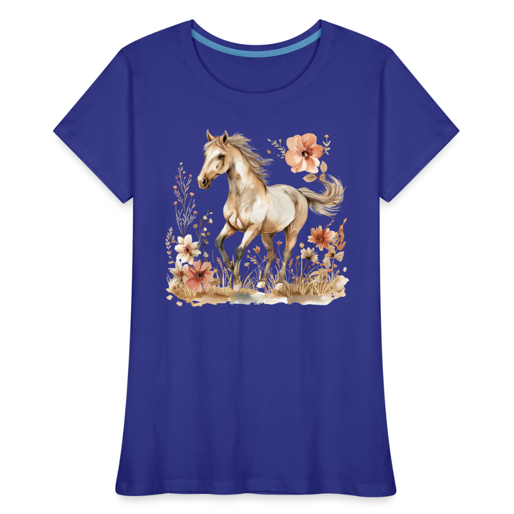 Flower Horse 6 - Frauen Premium Bio T-Shirt - Königsblau