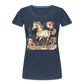 Flower Horse 6 - Frauen Premium Bio T-Shirt - Navy