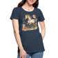 Flower Horse 6 - Frauen Premium Bio T-Shirt - Navy