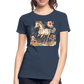 Flower Horse 6 - Frauen Premium Bio T-Shirt - Navy