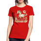 Flower Horse 6 - Frauen Premium Bio T-Shirt - Rot