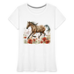 Flower Horse 12 - Frauen Premium Bio T-Shirt - Weiß