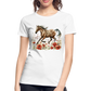 Flower Horse 12 - Frauen Premium Bio T-Shirt - Weiß