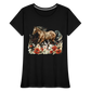 Flower Horse 12 - Frauen Premium Bio T-Shirt - Schwarz