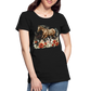 Flower Horse 12 - Frauen Premium Bio T-Shirt - Schwarz