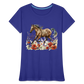 Flower Horse 12 - Frauen Premium Bio T-Shirt - Königsblau