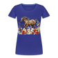 Flower Horse 12 - Frauen Premium Bio T-Shirt - Königsblau