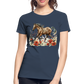 Flower Horse 12 - Frauen Premium Bio T-Shirt - Navy