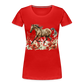 Flower Horse 12 - Frauen Premium Bio T-Shirt - Rot