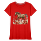 Flower Horse 12 - Frauen Premium Bio T-Shirt - Rot