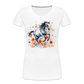 Flower Horse 11 - Frauen Premium Bio T-Shirt - Weiß