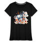 Flower Horse 11 - Frauen Premium Bio T-Shirt - Schwarz