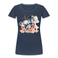 Flower Horse 11 - Frauen Premium Bio T-Shirt - Navy