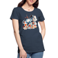 Flower Horse 11 - Frauen Premium Bio T-Shirt - Navy