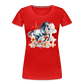 Flower Horse 11 - Frauen Premium Bio T-Shirt - Rot