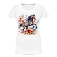 Flower Horse 18 - Frauen Premium Bio T-Shirt - Weiß