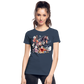 Flower Horse 18 - Frauen Premium Bio T-Shirt - Navy