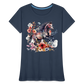 Flower Horse 18 - Frauen Premium Bio T-Shirt - Navy