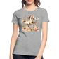 Flower Horse 10 - Frauen Premium Bio T-Shirt - Grau meliert