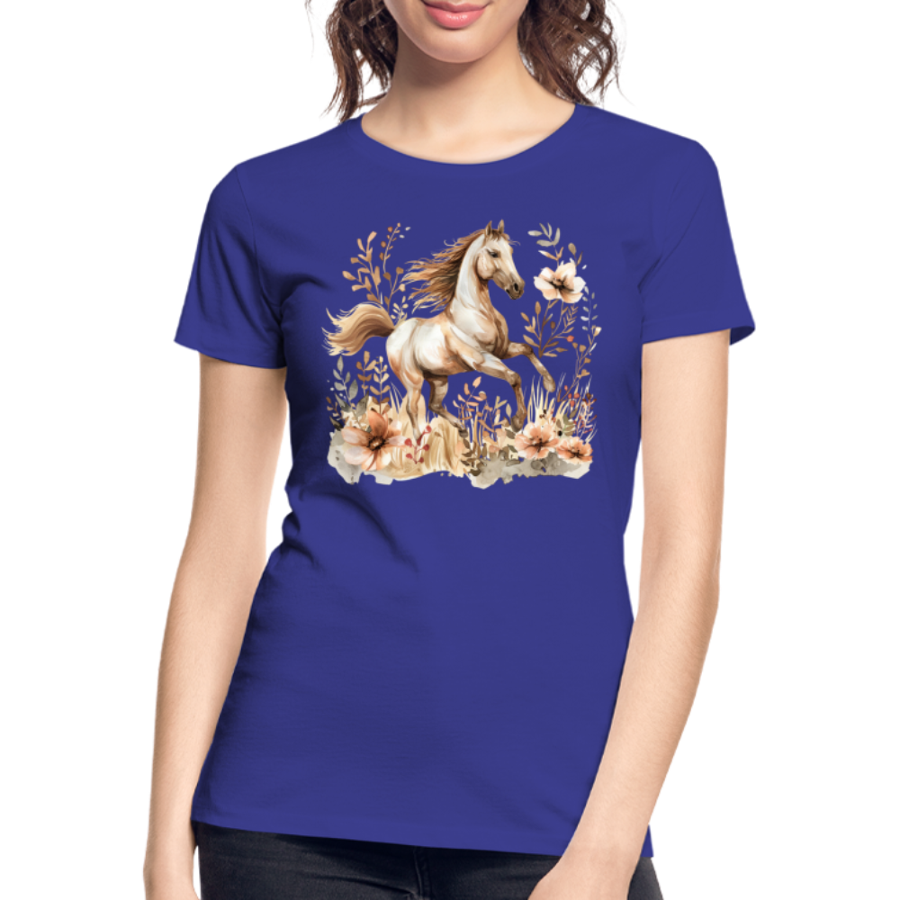 Flower Horse 10 - Frauen Premium Bio T-Shirt - Königsblau