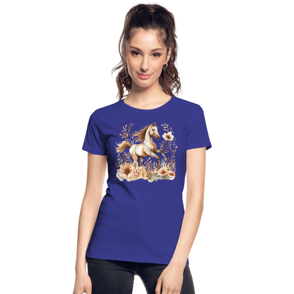 Flower Horse 10 - Frauen Premium Bio T-Shirt - Königsblau