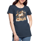 Flower Horse 10 - Frauen Premium Bio T-Shirt - Navy