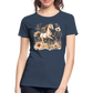 Flower Horse 10 - Frauen Premium Bio T-Shirt - Navy