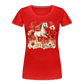 Flower Horse 10 - Frauen Premium Bio T-Shirt - Rot