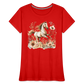 Flower Horse 10 - Frauen Premium Bio T-Shirt - Rot