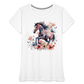 Flower Horse 16 - Frauen Premium Bio T-Shirt - Weiß