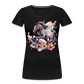 Flower Horse 16 - Frauen Premium Bio T-Shirt - Schwarz