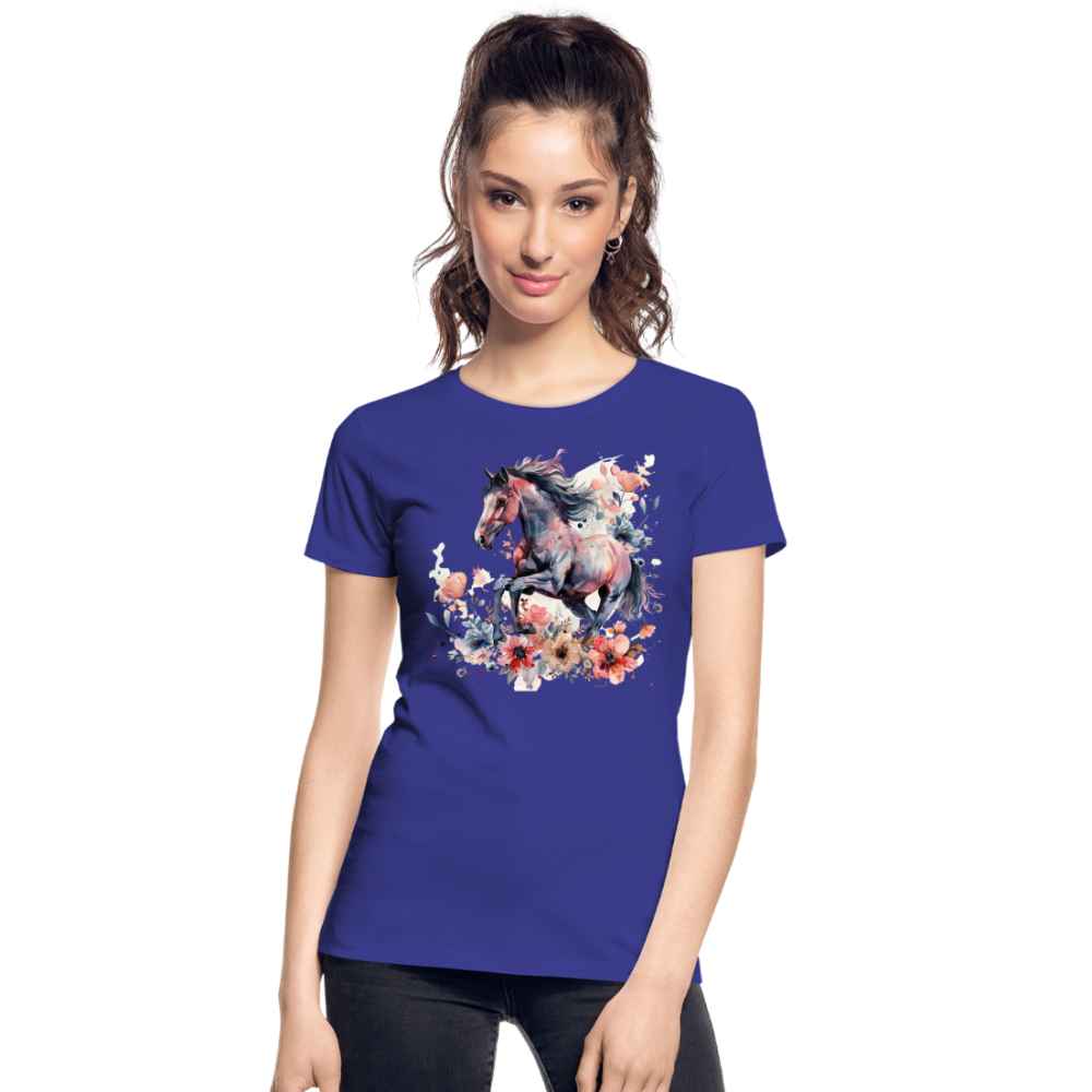 Flower Horse 16 - Frauen Premium Bio T-Shirt - Königsblau