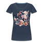 Flower Horse 16 - Frauen Premium Bio T-Shirt - Navy