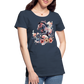 Flower Horse 16 - Frauen Premium Bio T-Shirt - Navy