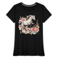 Flower Horse 13 - Frauen Premium Bio T-Shirt - Schwarz