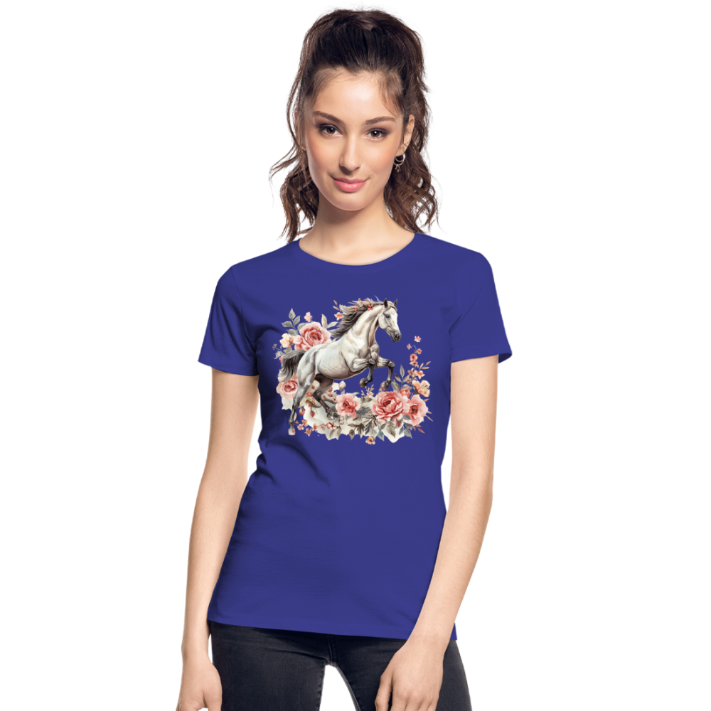 Flower Horse 13 - Frauen Premium Bio T-Shirt - Königsblau