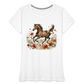 Flower Horse 8 - Frauen Premium Bio T-Shirt - Weiß