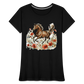 Flower Horse 8 - Frauen Premium Bio T-Shirt - Schwarz