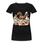 Flower Horse 8 - Frauen Premium Bio T-Shirt - Schwarz