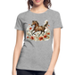 Flower Horse 8 - Frauen Premium Bio T-Shirt - Grau meliert