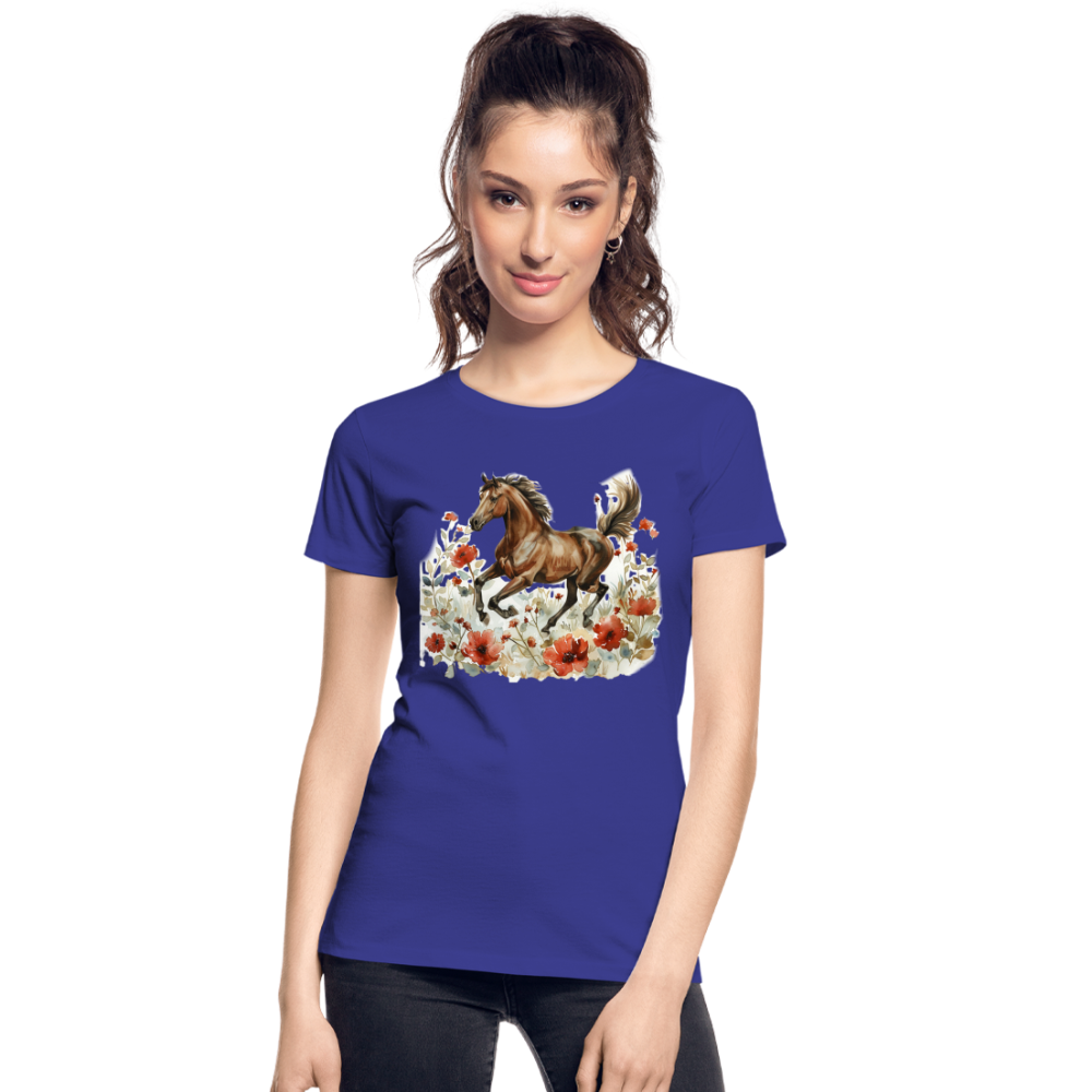 Flower Horse 8 - Frauen Premium Bio T-Shirt - Königsblau