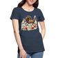 Flower Horse 8 - Frauen Premium Bio T-Shirt - Navy