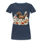 Flower Horse 8 - Frauen Premium Bio T-Shirt - Navy