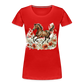 Flower Horse 8 - Frauen Premium Bio T-Shirt - Rot