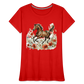 Flower Horse 8 - Frauen Premium Bio T-Shirt - Rot