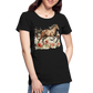 Flower Horse 7 - Frauen Premium Bio T-Shirt - Schwarz