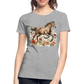 Flower Horse 7 - Frauen Premium Bio T-Shirt - Grau meliert